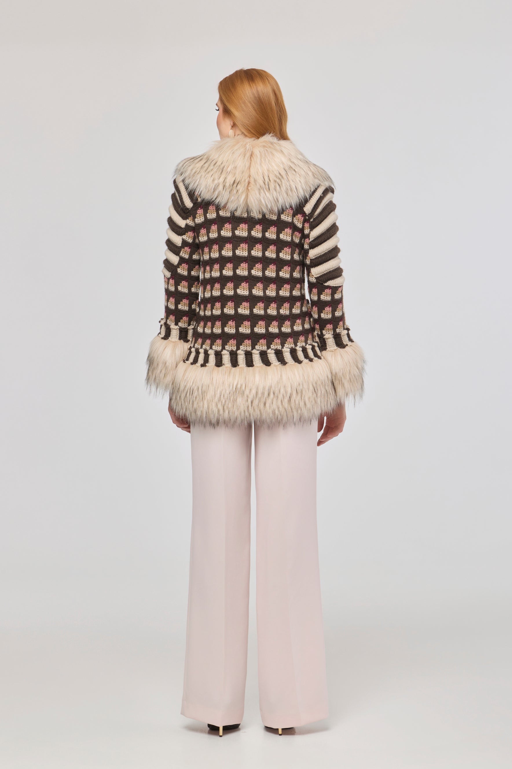 Daisy Short Knit Coat with Faux Fur - Limited Edition