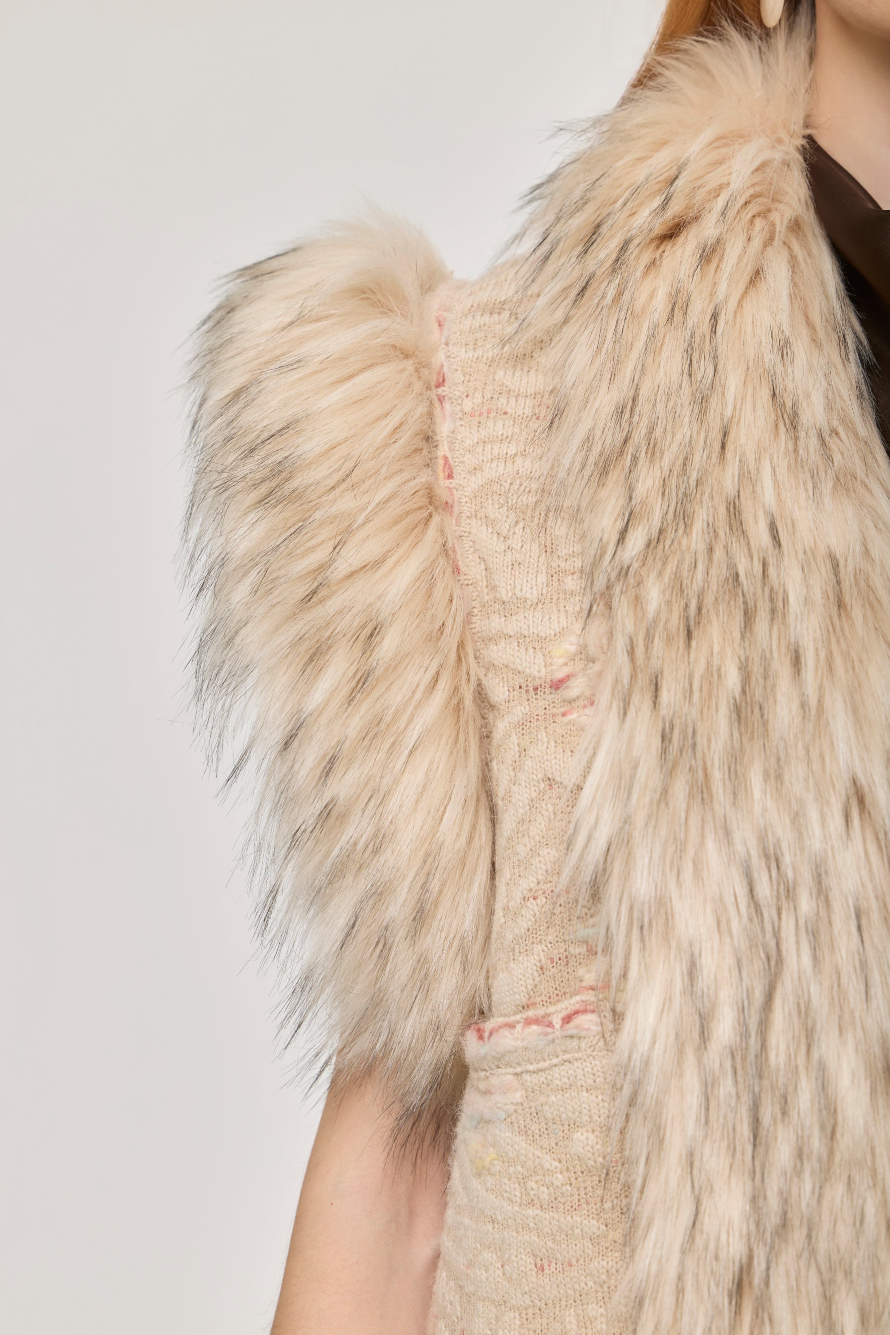 Hayden Knit Vest with Faux Fur - Limited Edition