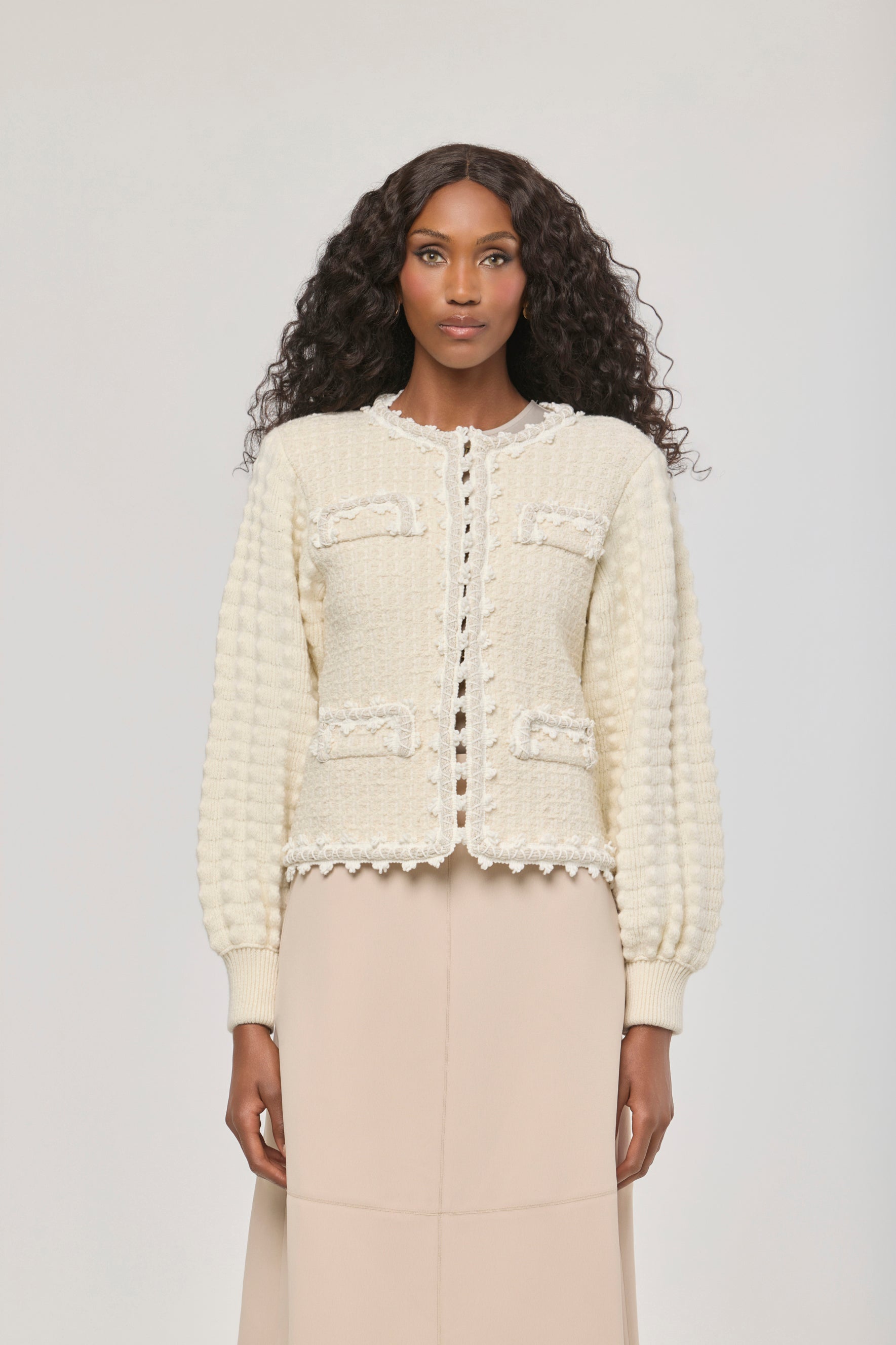 Kingston Structured Tweed-Style Cardigan - Limited Edition