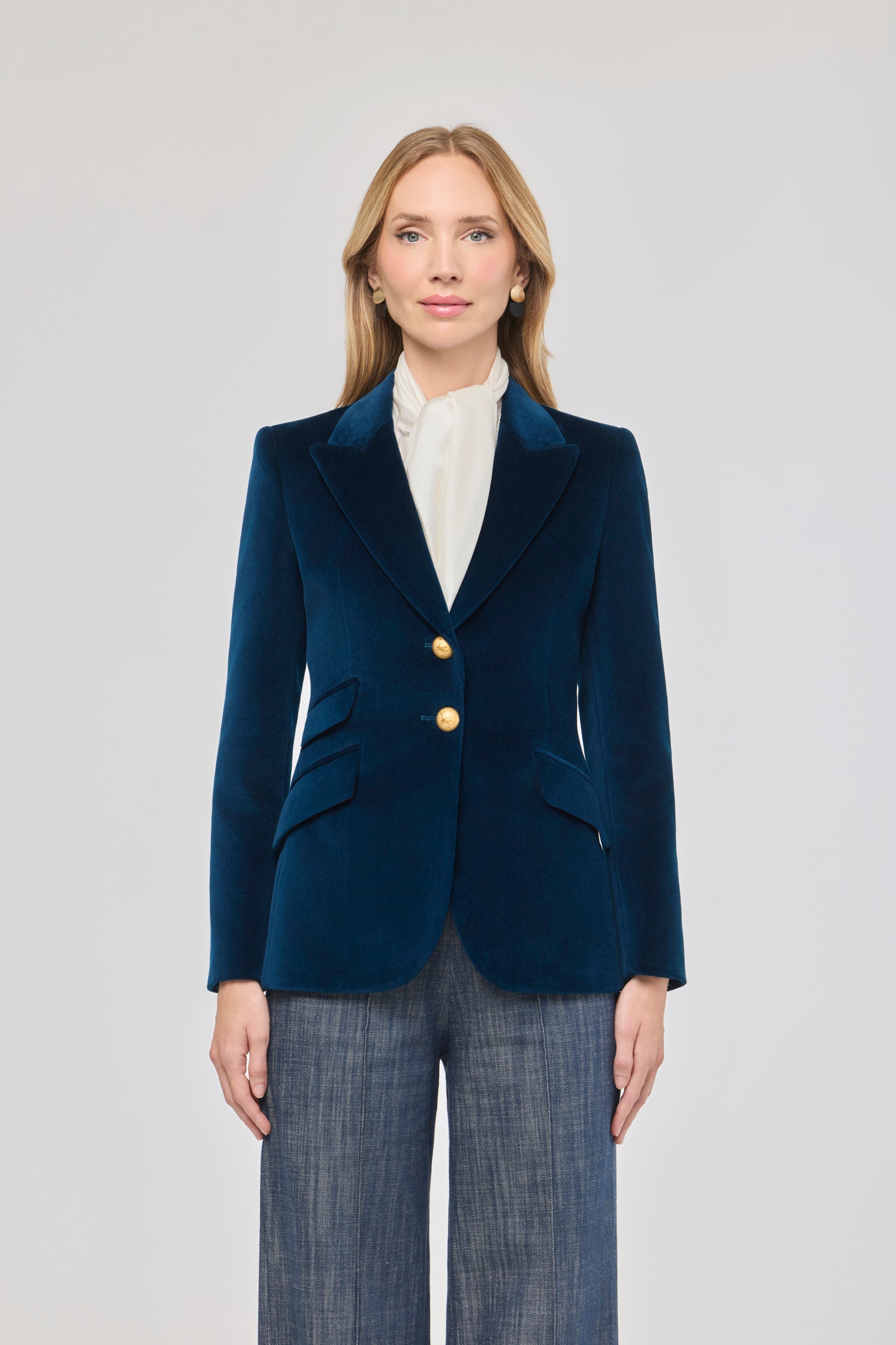 Oliva Blue Velvet Blazer - Limited Edition