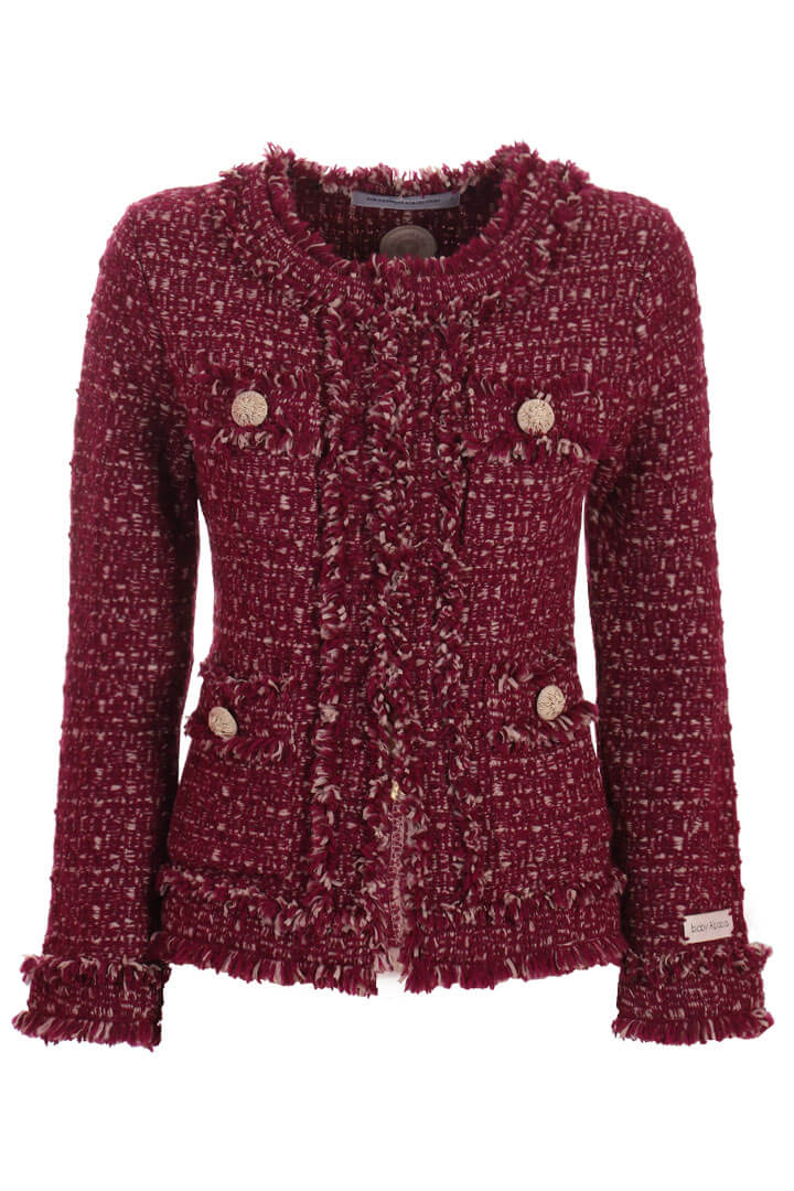 CHOUPETTE MERLOT WOOL TWEED JACKET