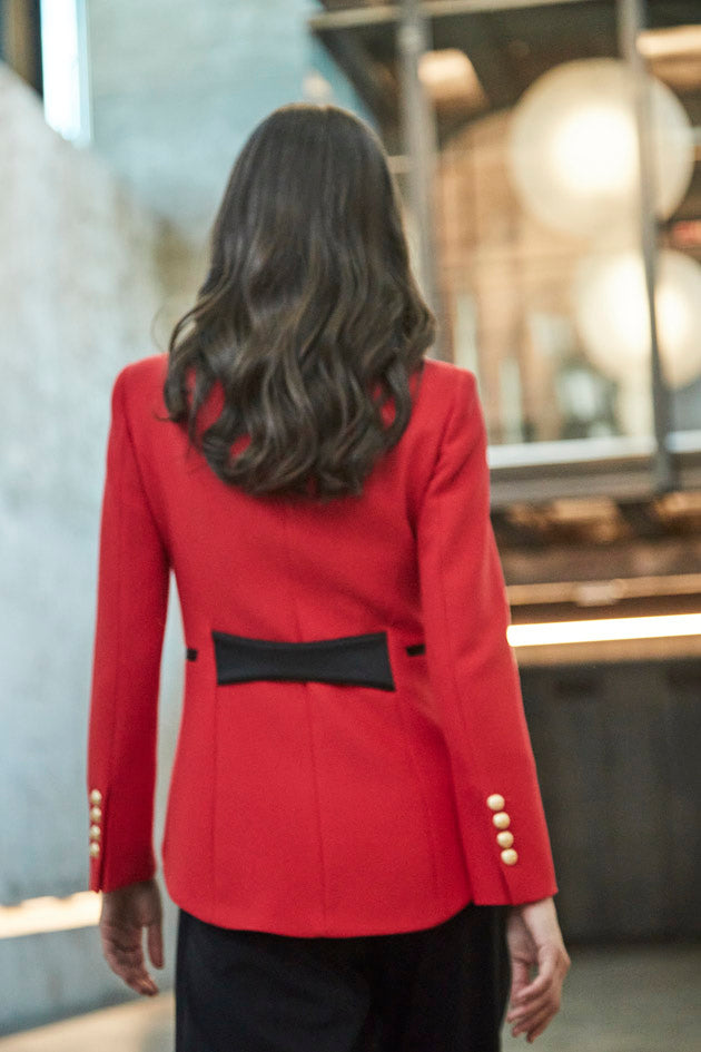 BLAZER MILITAR RENATA BLACK ROJO