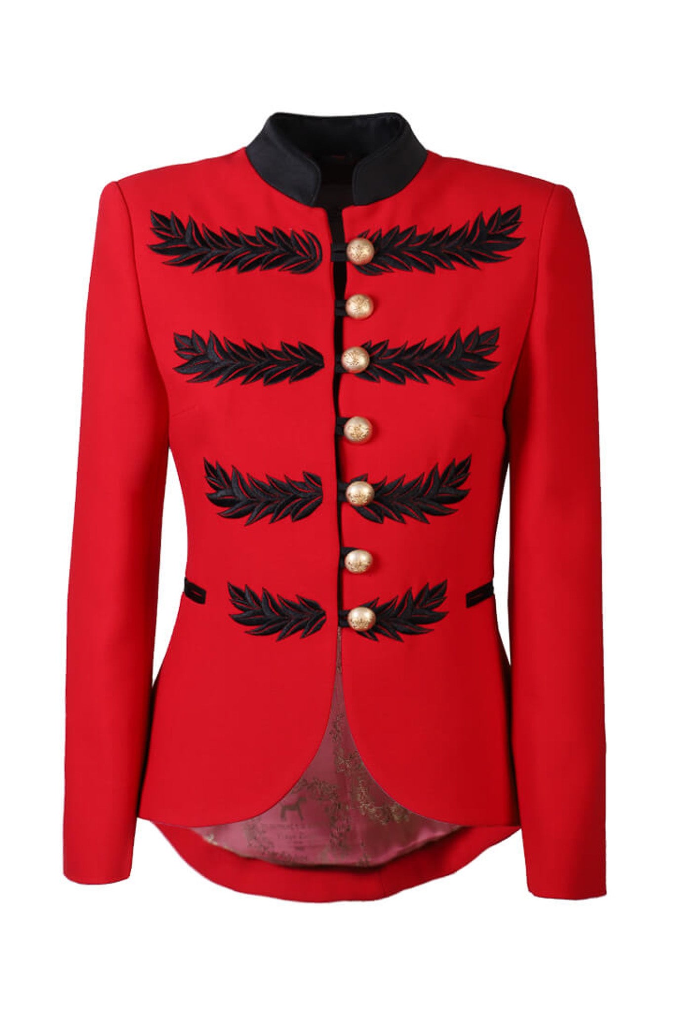 BLAZER MILITAR RENATA BLACK ROJO