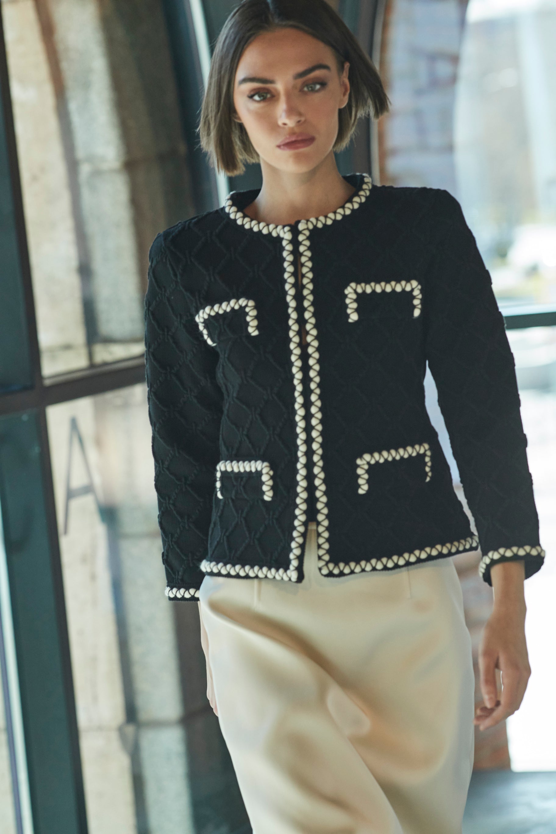 GAJA BLACK TWEED JACKET