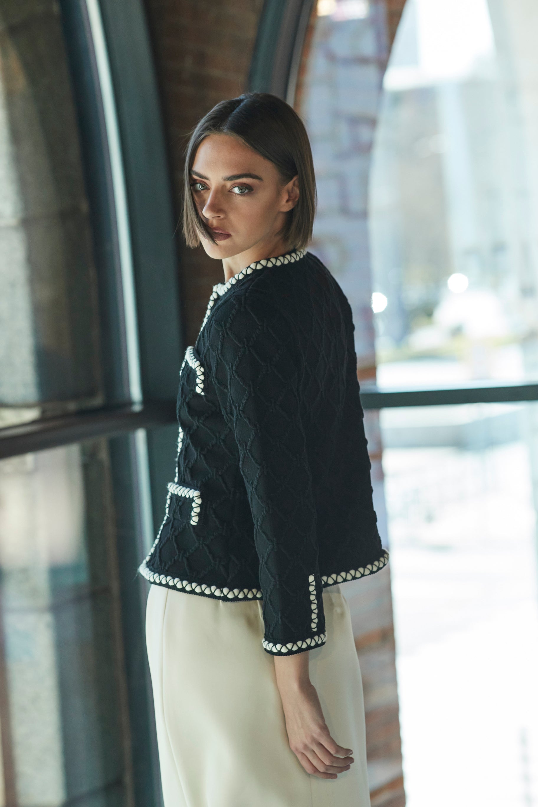 GAJA BLACK TWEED JACKET