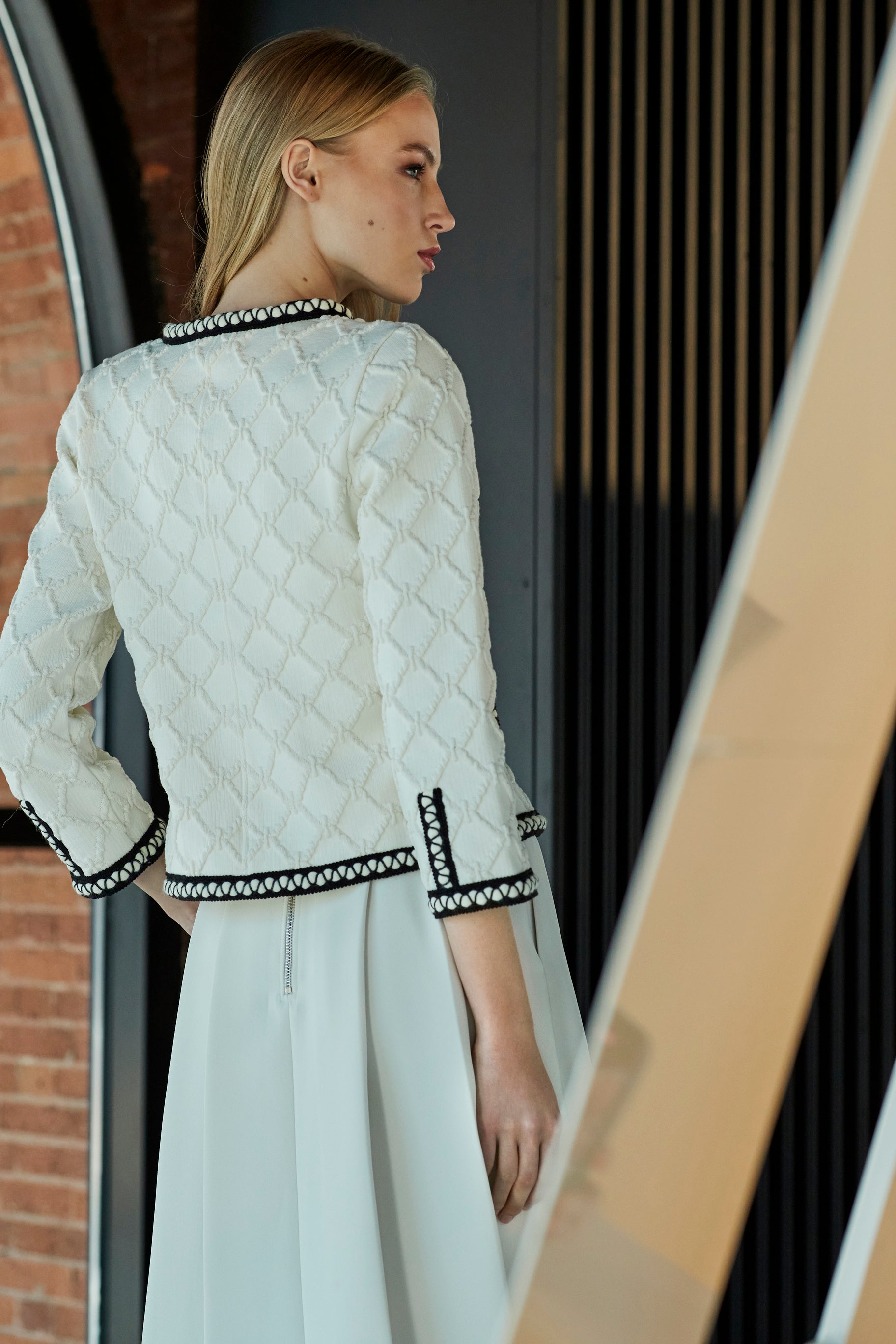 GAJA WHITE TWEED JACKET