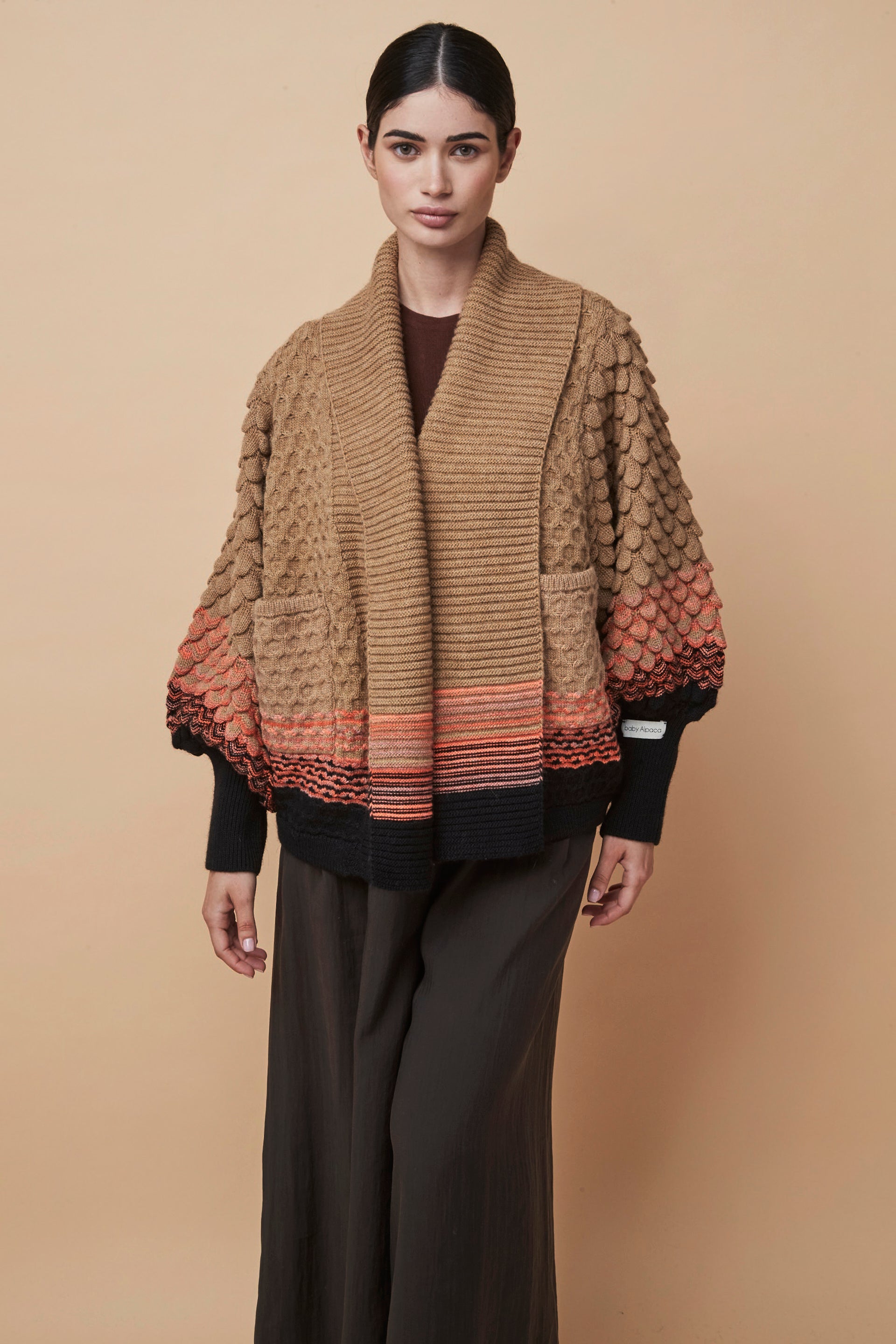 SIMONETTA CAMEL ALPACA AND MERINO JACKET