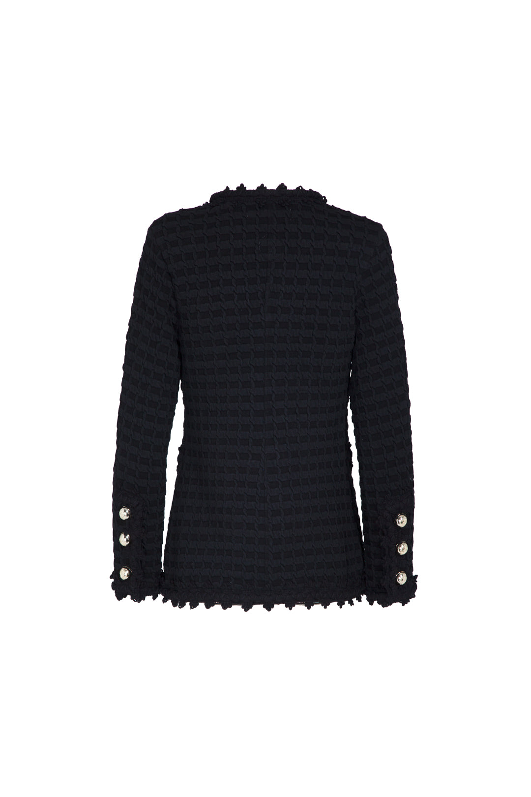 ZOE BLACK TWEED JACKET WITH BOWS