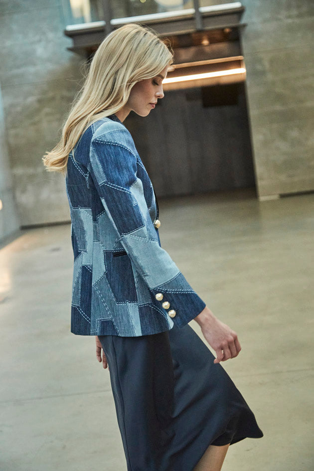 DENIM PATCHWORK BLAZER
