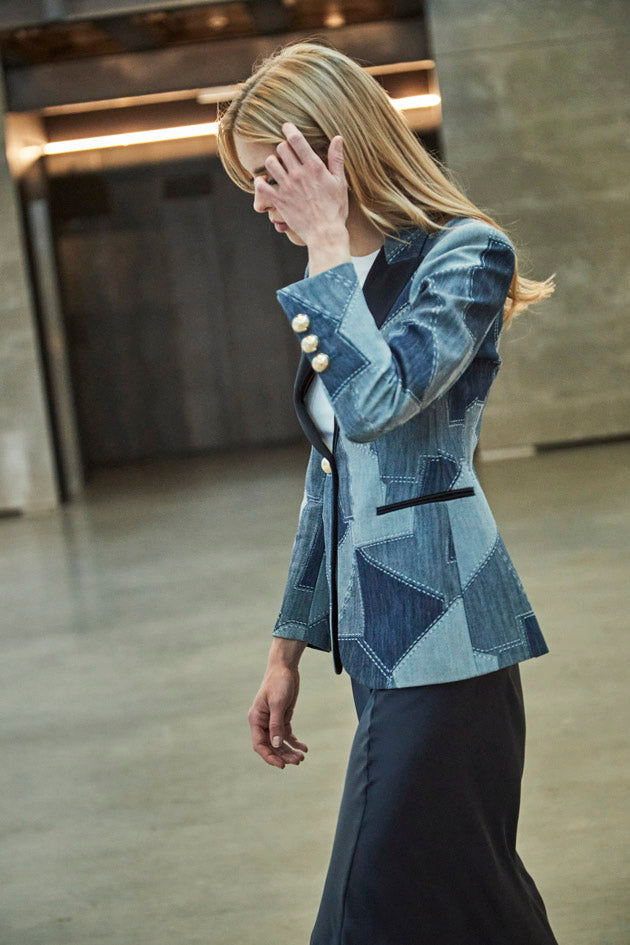 DENIM PATCHWORK BLAZER