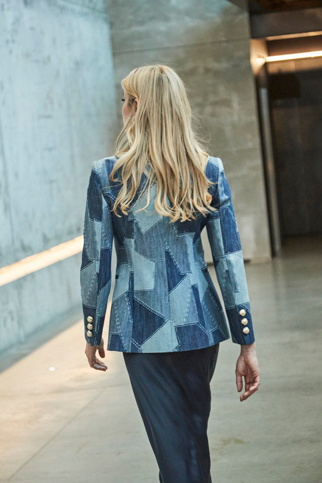 DENIM PATCHWORK BLAZER