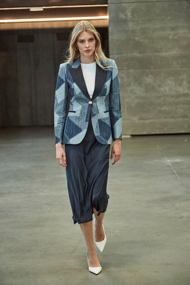 DENIM PATCHWORK BLAZER