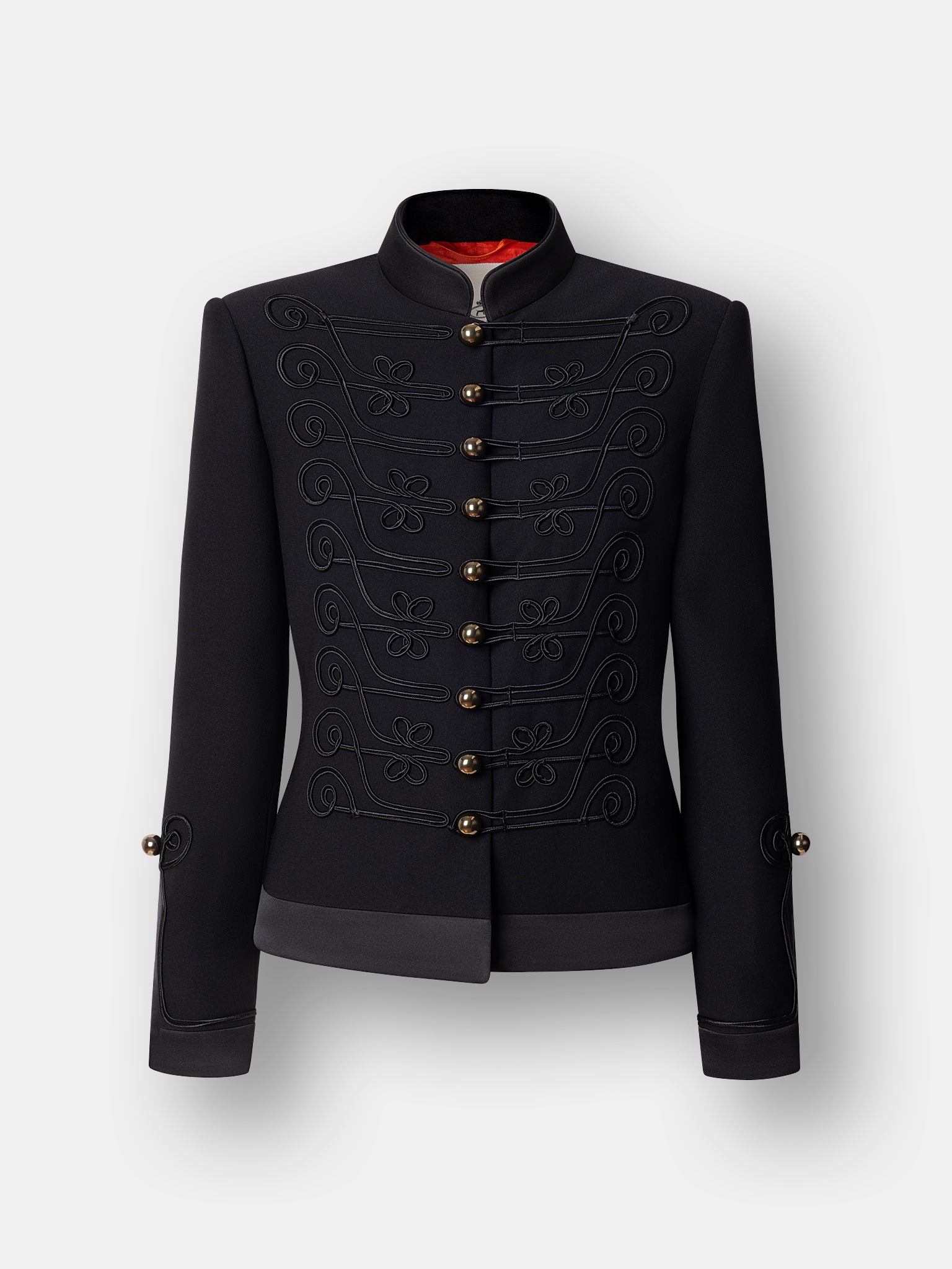 La Spezia Black Soutache Military Blazer - Limited Edition