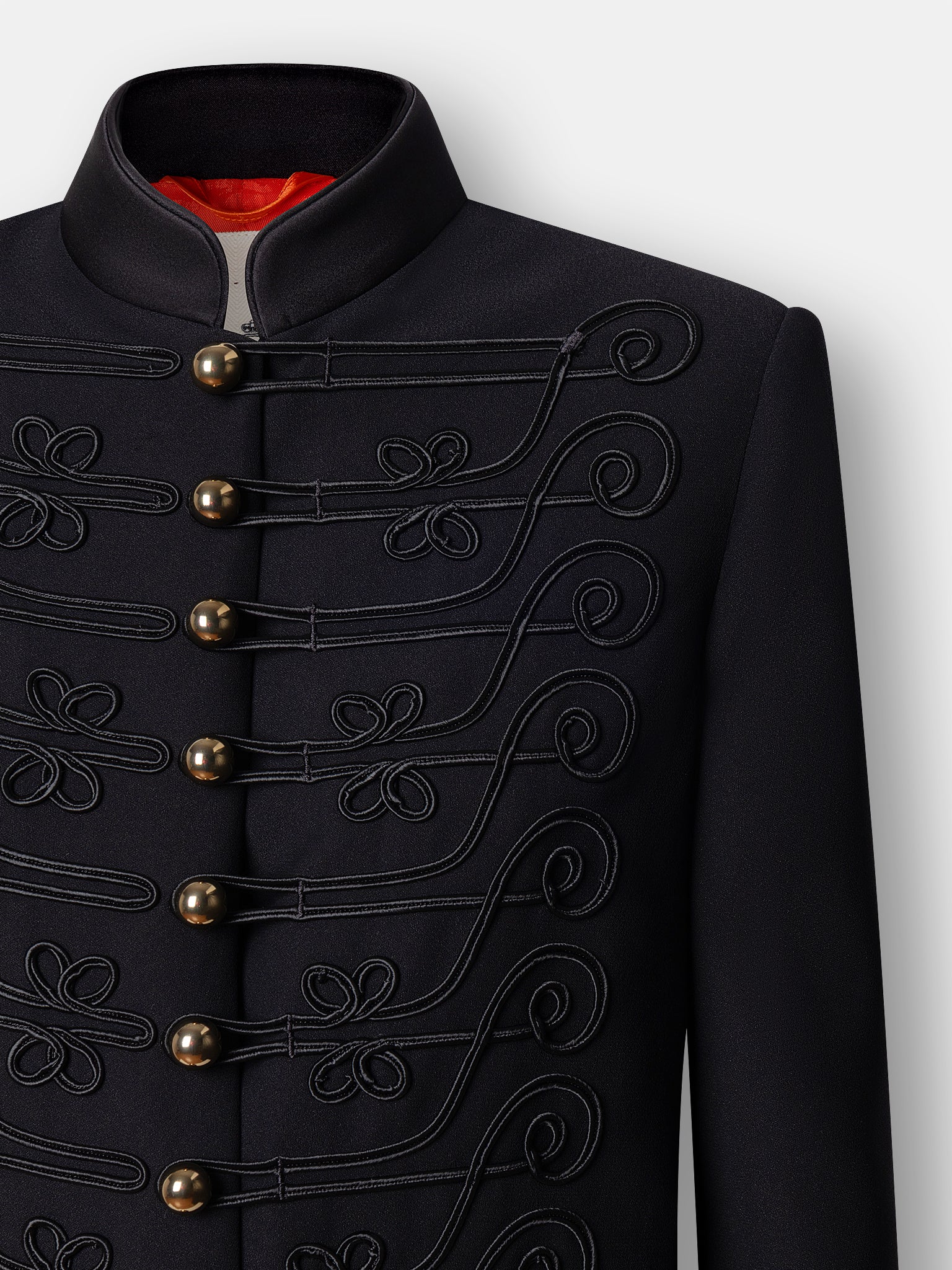 La Spezia Black Soutache Military Blazer - Limited Edition
