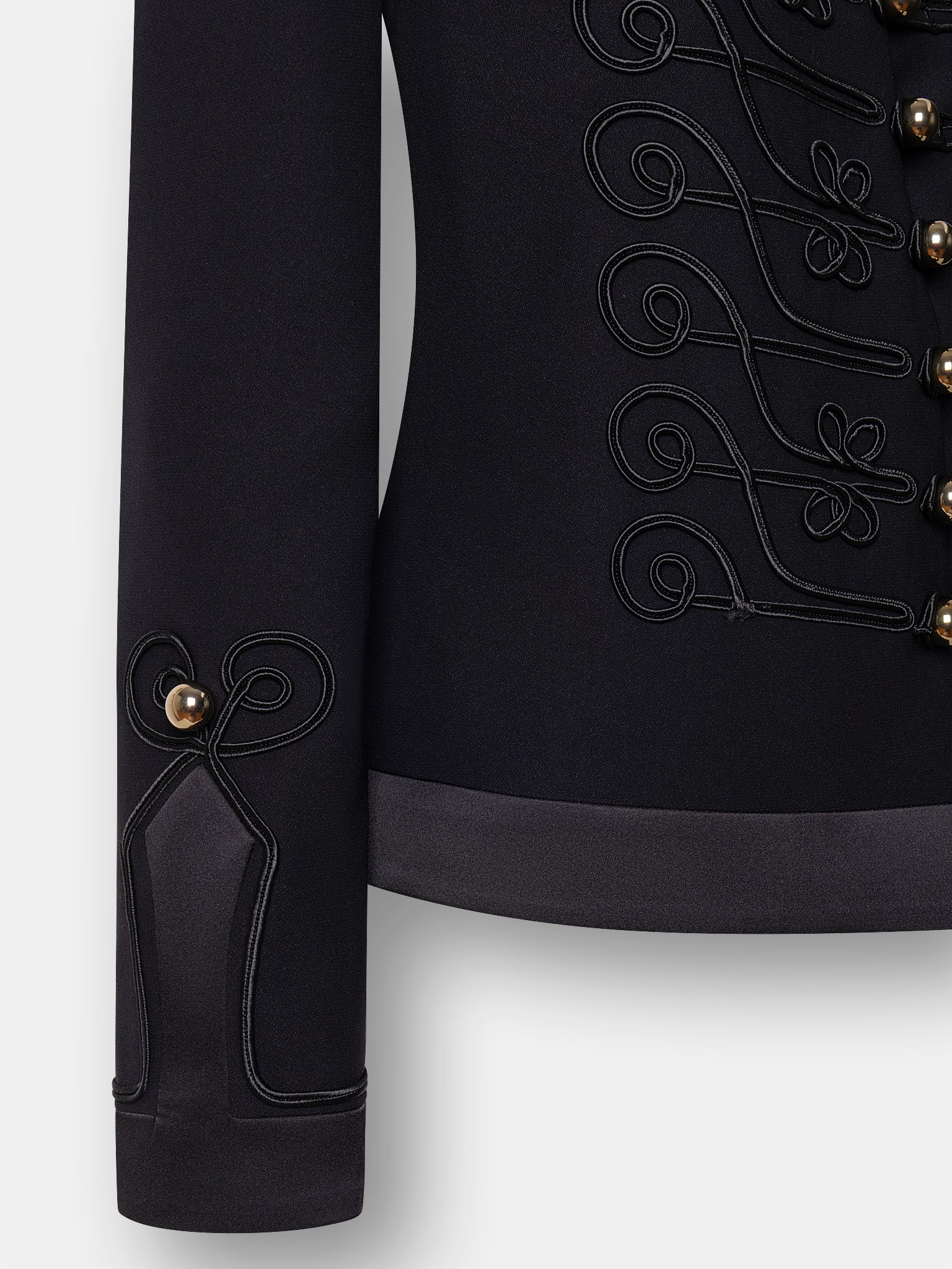 La Spezia Black Soutache Military Blazer - Limited Edition