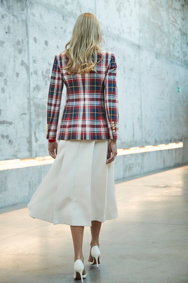 ANABEL CHECKED TUXEDO BLAZER