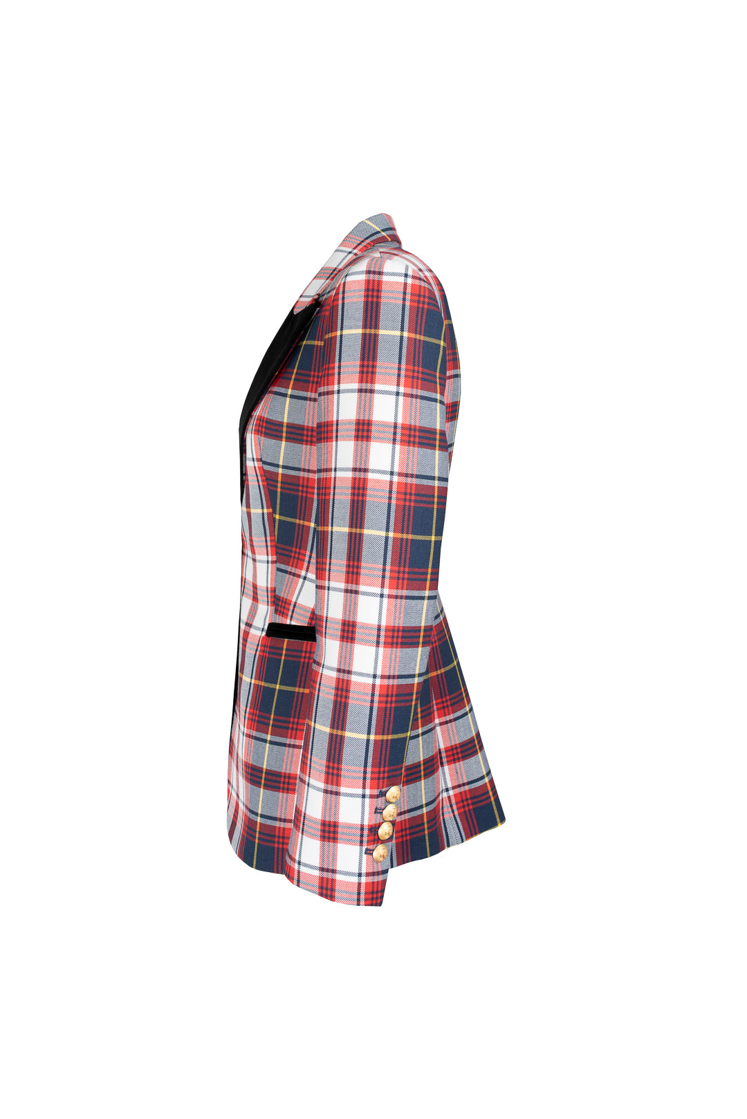 ANABEL CHECKED TUXEDO BLAZER