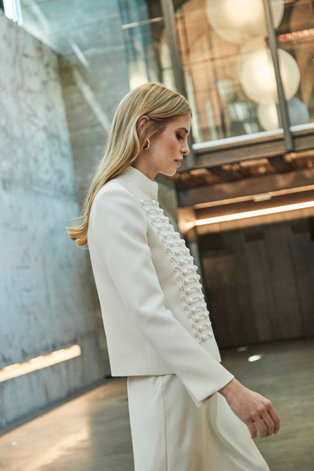 GAUTIER CREAM SOUTACHE BLAZER