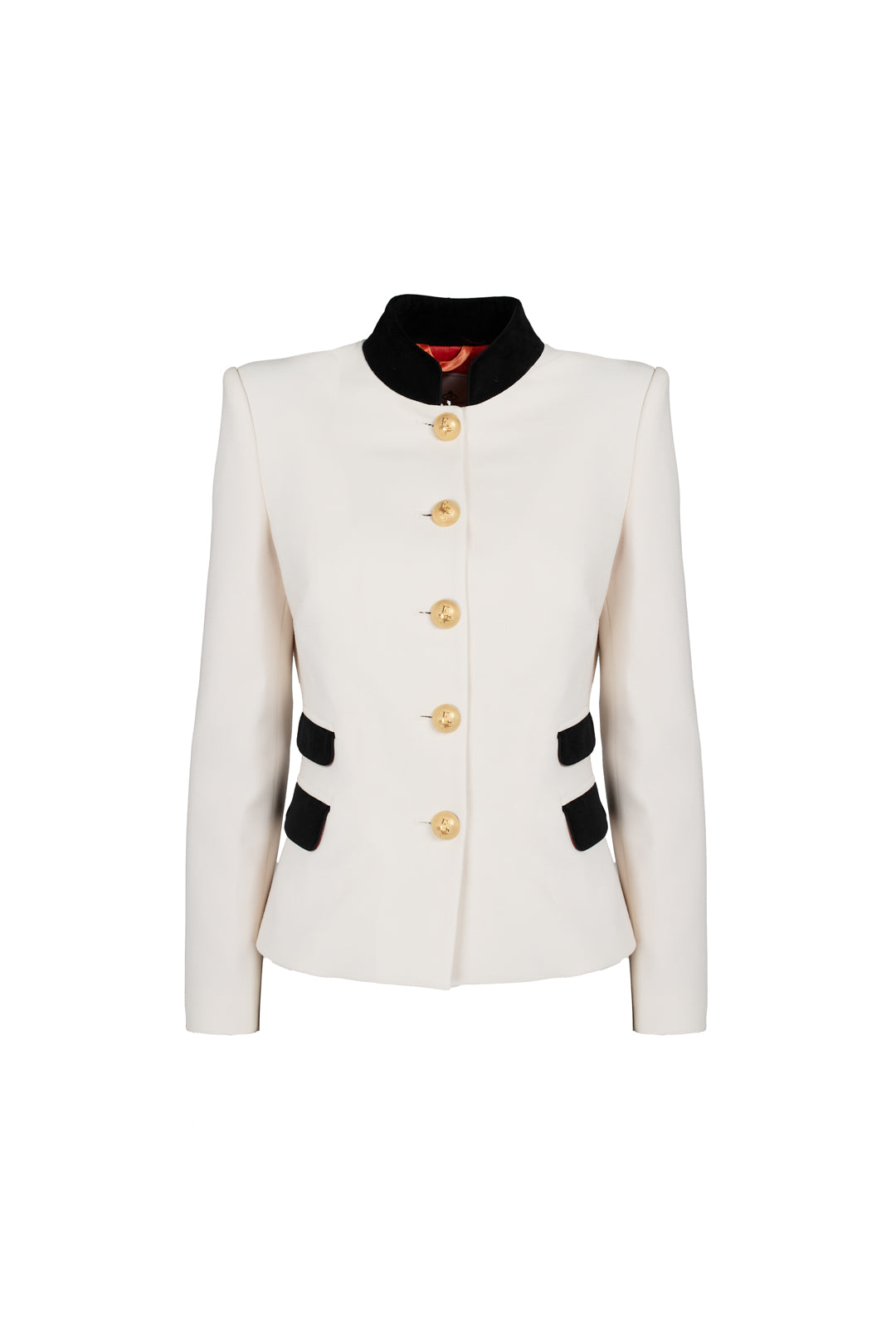 BASTIAN WHITE BLAZER WITH DOUBLE POCKETS