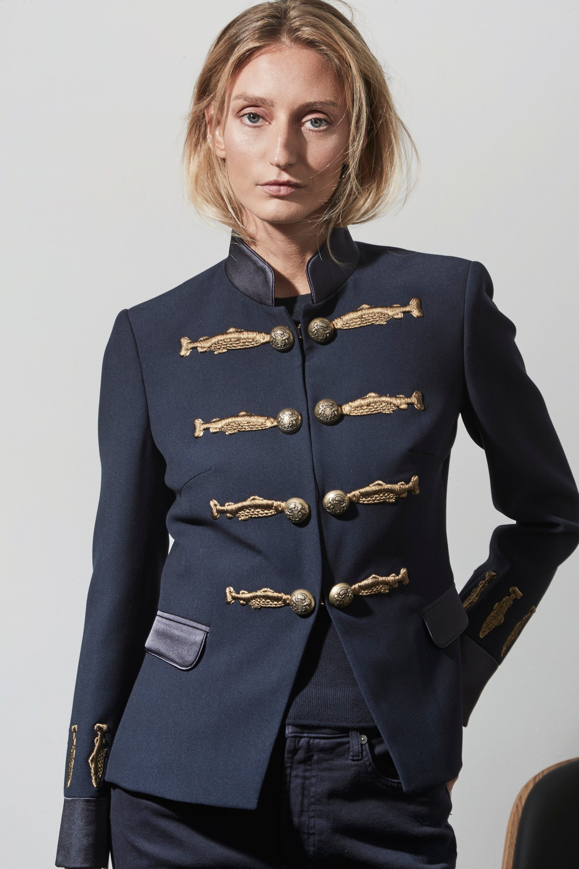 NUVOLA NAVY MILITARY BLAZER