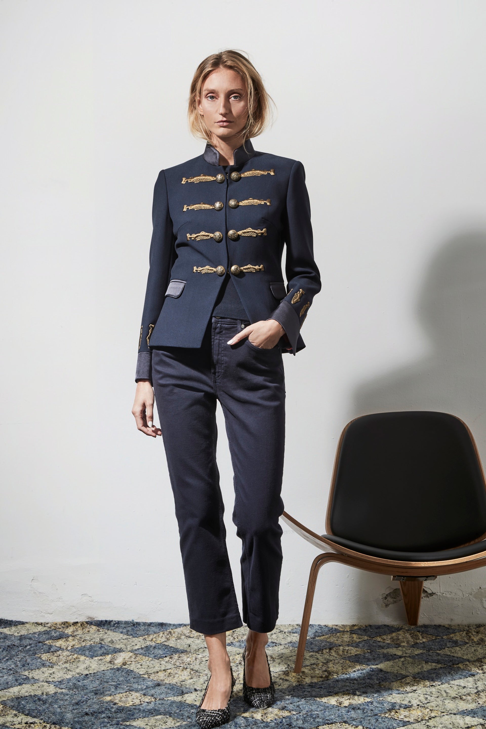 NUVOLA NAVY MILITARY BLAZER