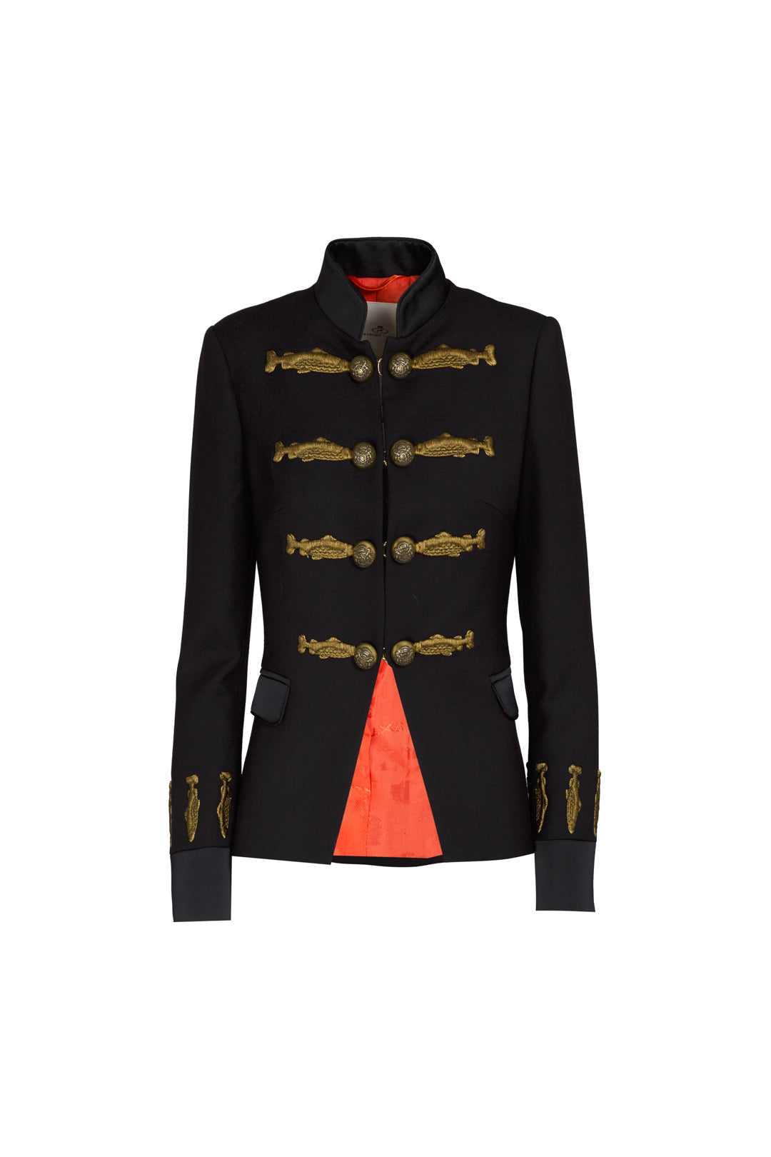 NUVOLA BLACK MILITARY BLAZER