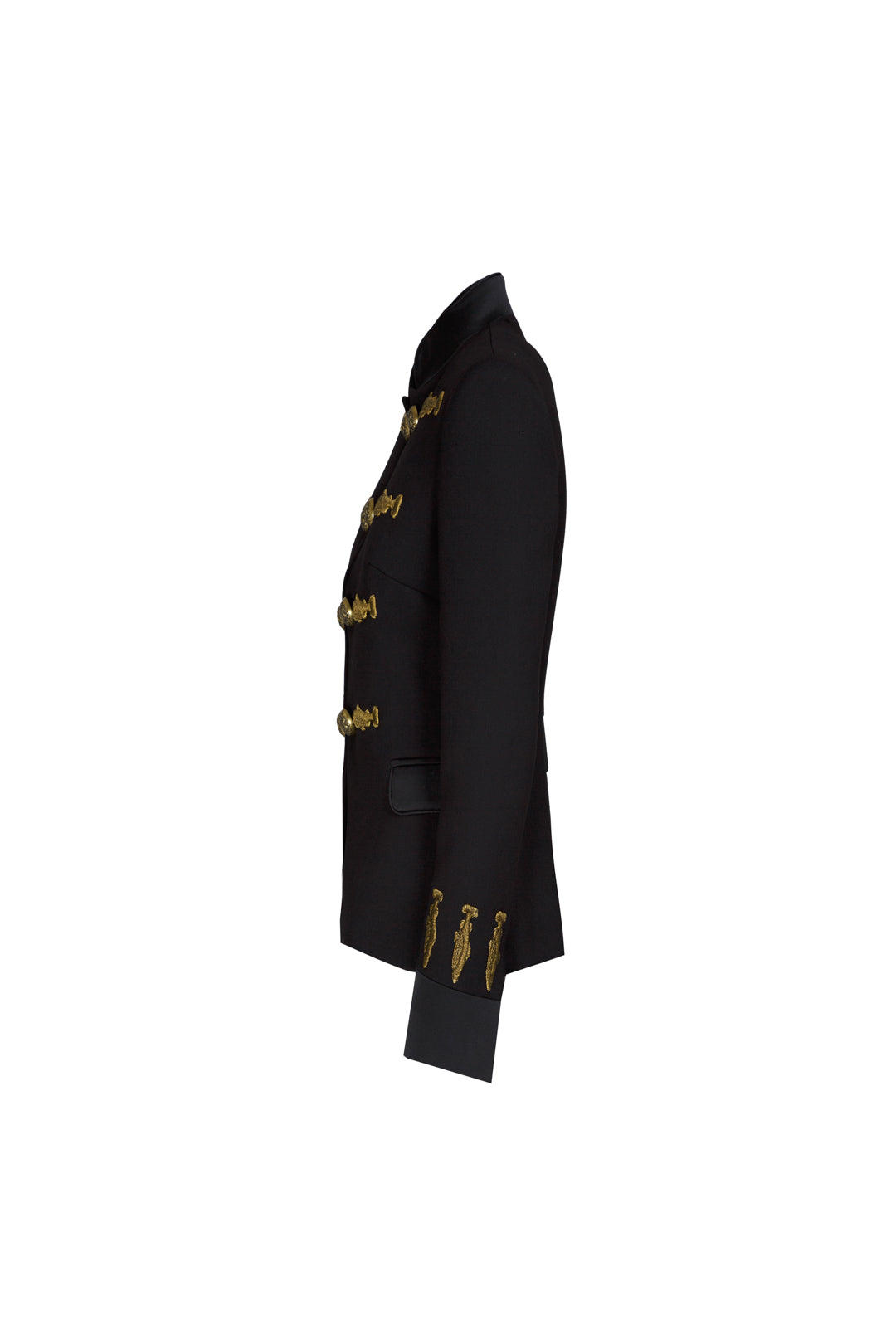 NUVOLA BLACK MILITARY BLAZER