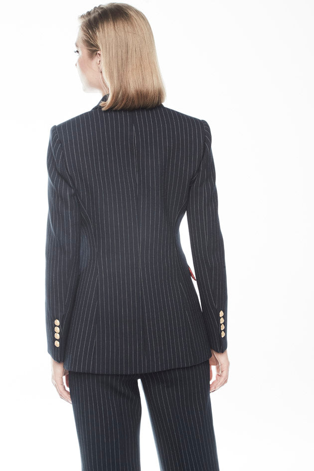 PARIS NAVY PINSTRIPE BLAZER