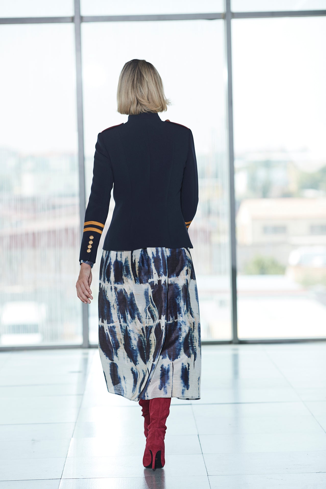 CLAUDIA LONDON NAVY MILITARY BLAZER