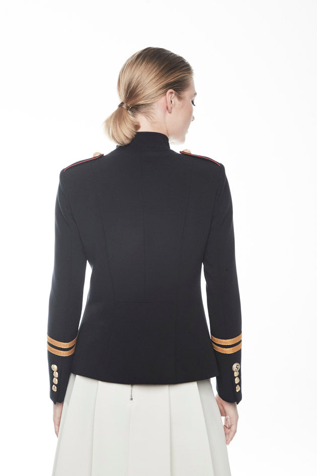 CLAUDIA LONDON NAVY MILITARY BLAZER