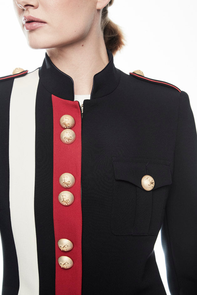 CLAUDIA LONDON NAVY MILITARY BLAZER