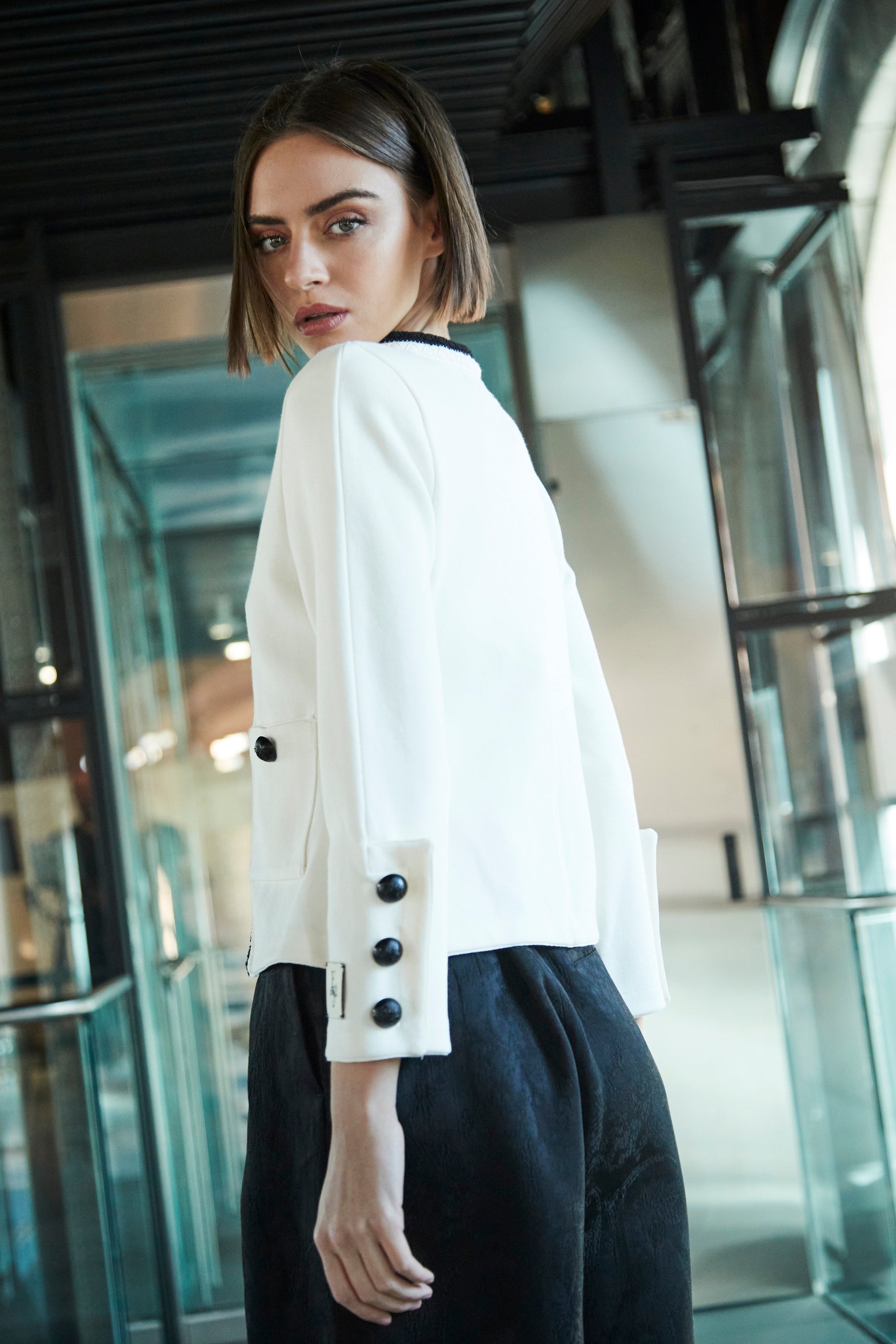 CHAQUETA TWEED CORTA CRUDO BAPTISTE