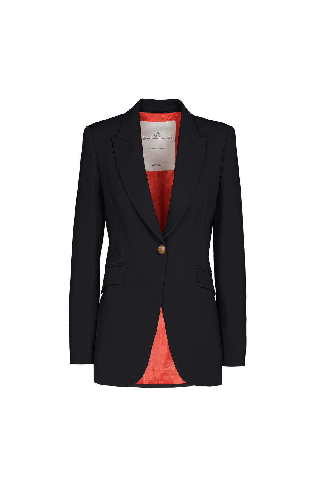 PARIS BLACK ONE-BUTTON BLAZER