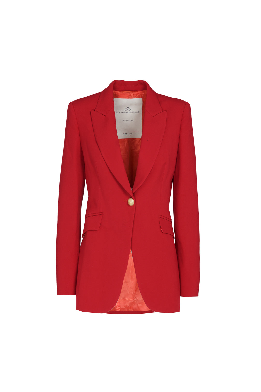 PARIS RED ONE-BUTTON BLAZER