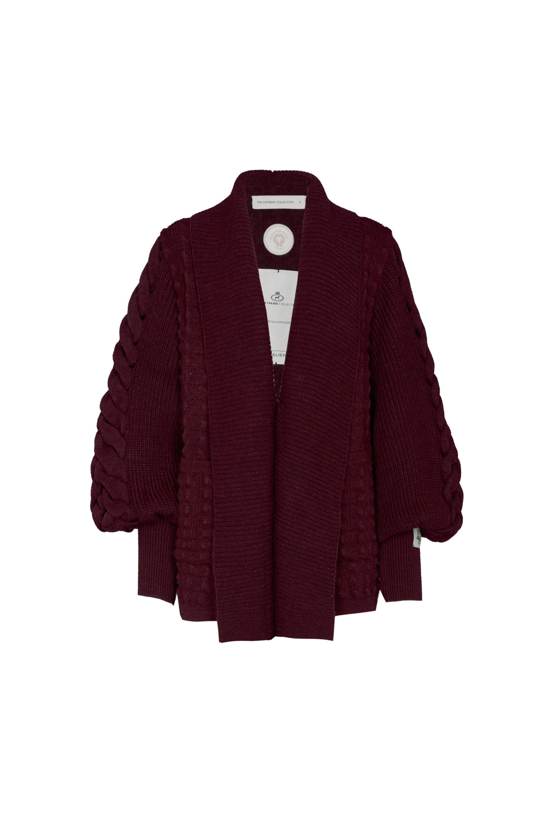 DANIELLE SHORT BURGUNDY CARDIGAN