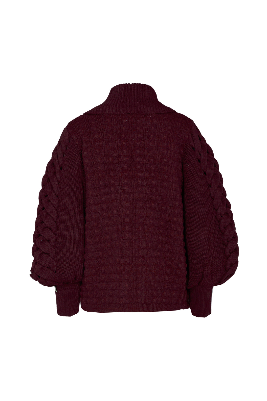 DANIELLE SHORT BURGUNDY CARDIGAN
