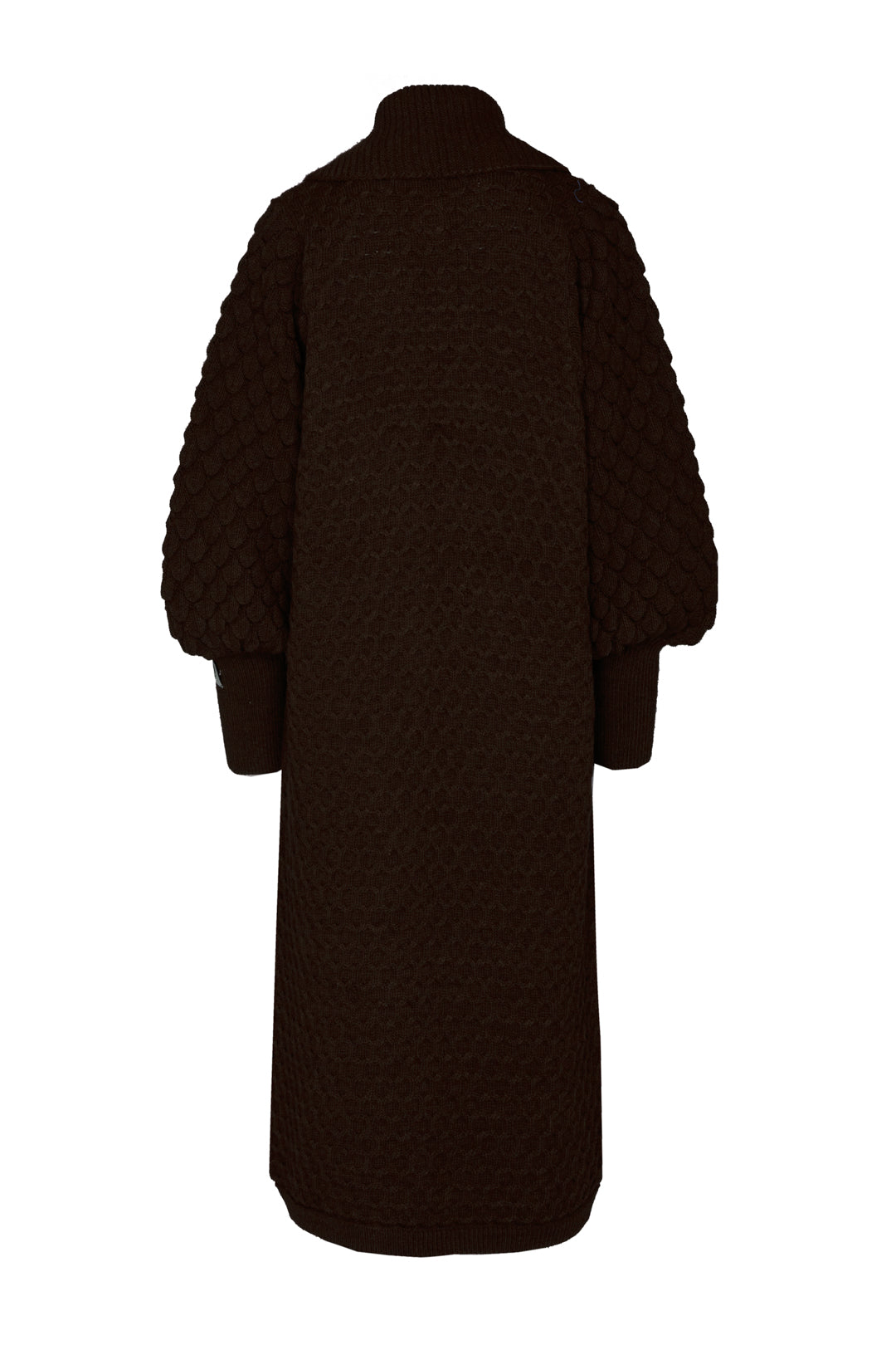 GENEVIEVE LONG BROWN CARDIGAN