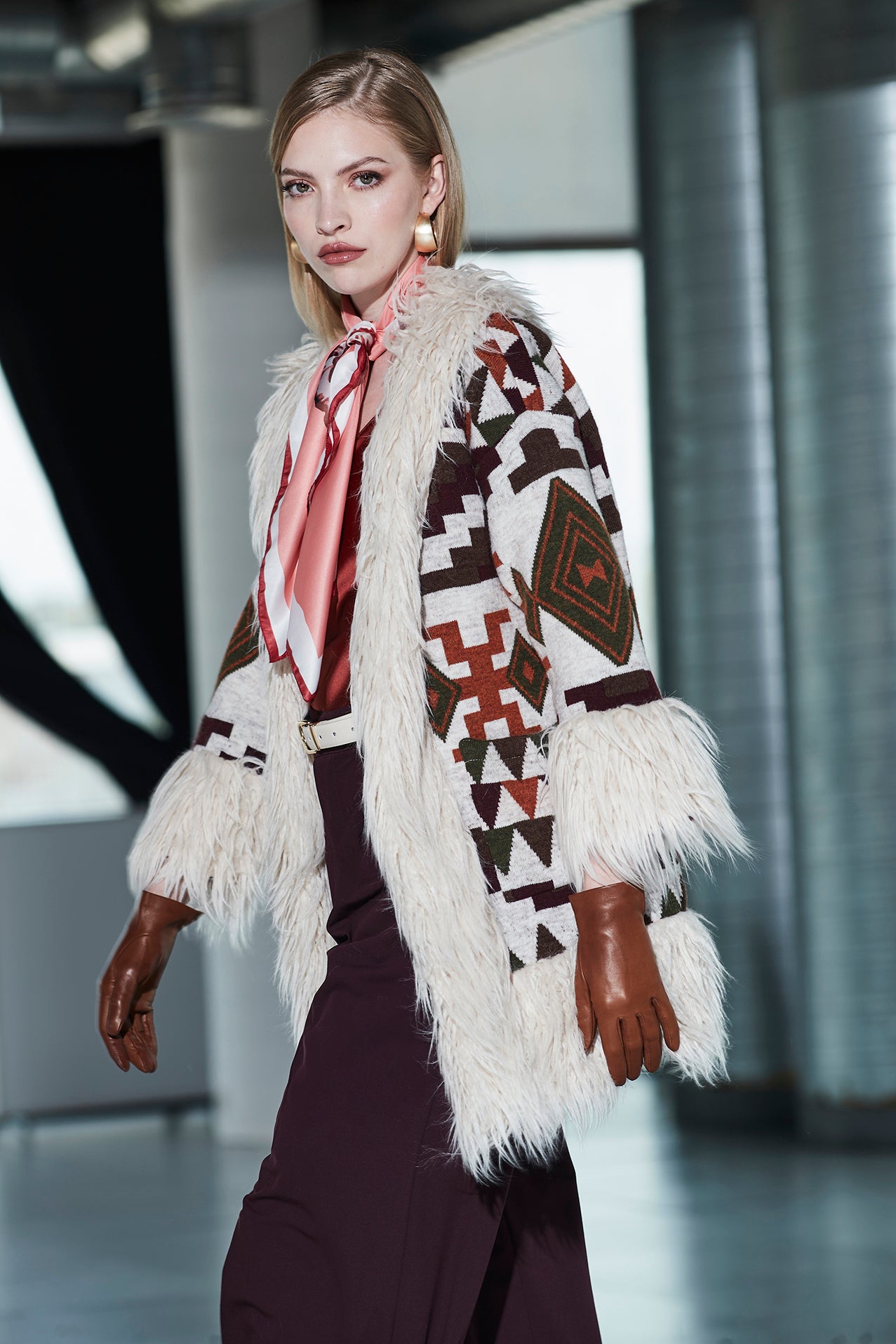 RENEE BEIGE ETHNIC COAT