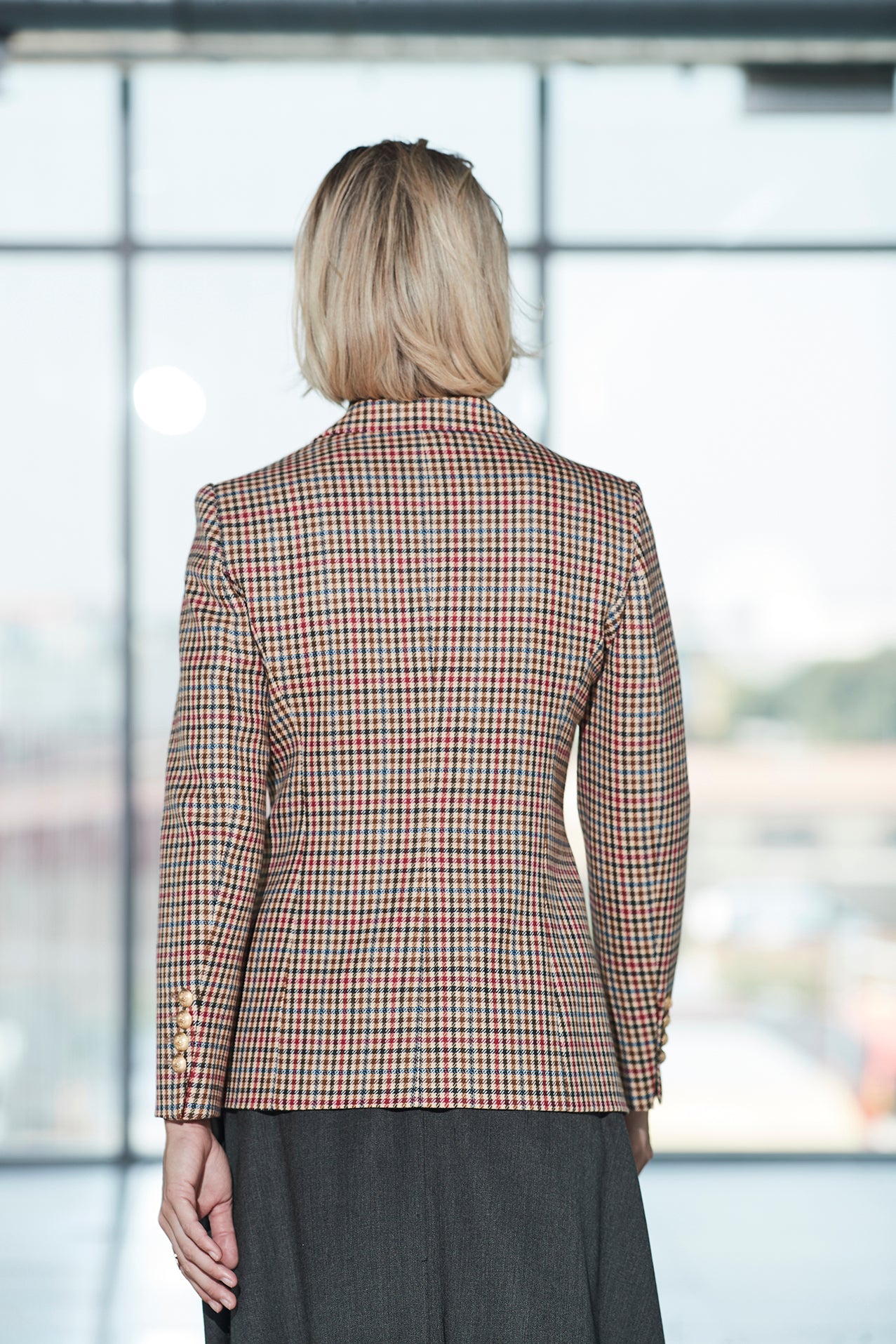 MAC HARDY CARAMEL CHECK BLAZER