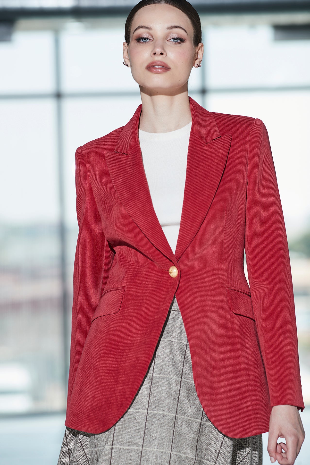 CASILDA 05 RUBY CORDUROY BLAZER