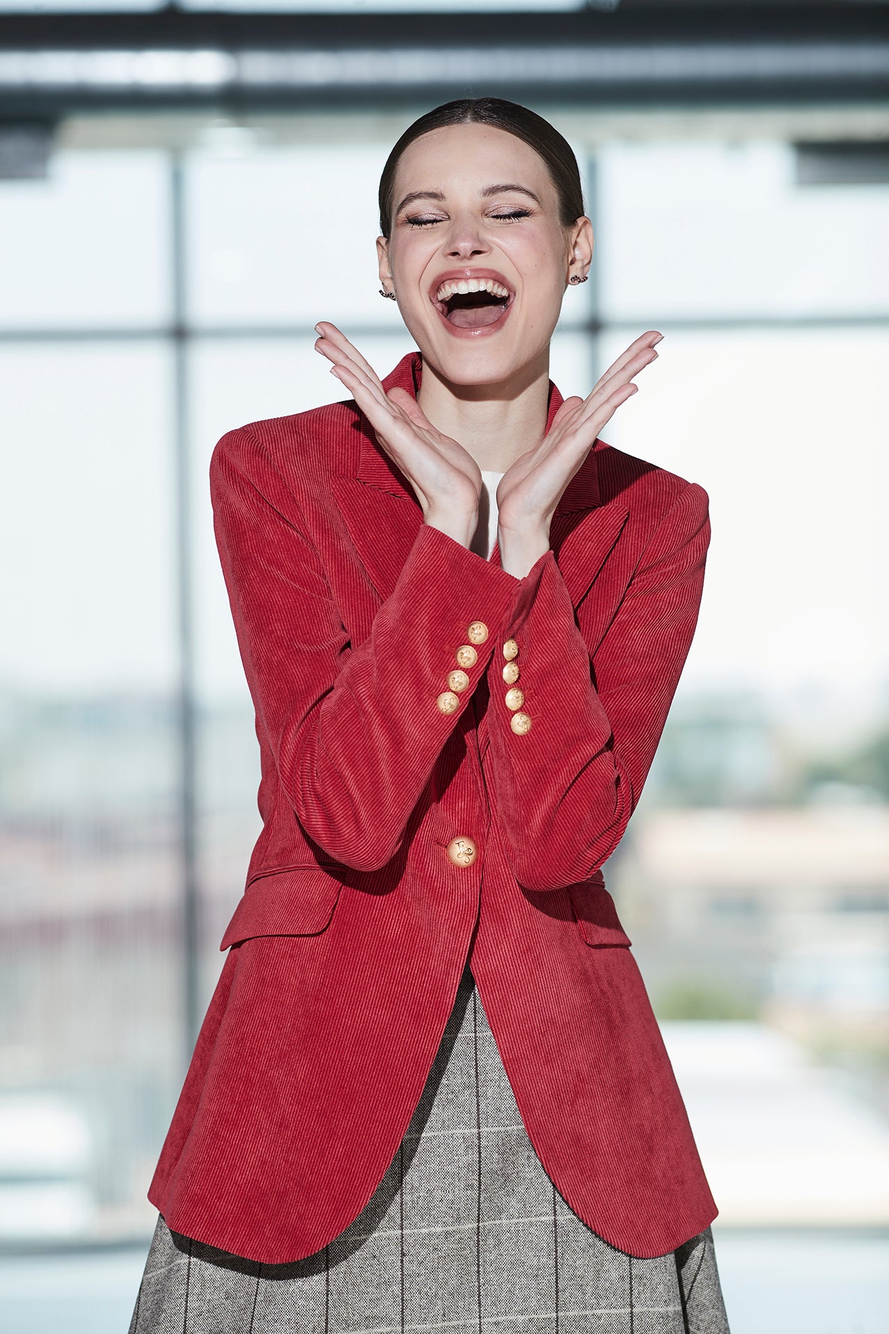 CASILDA 05 RUBY CORDUROY BLAZER