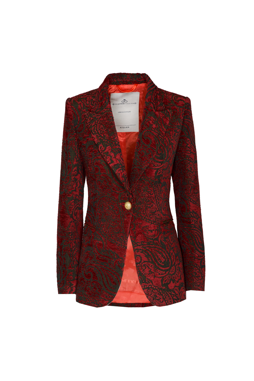 MERLOT SCOTLAND FLOWER JACQUARD BLAZER
