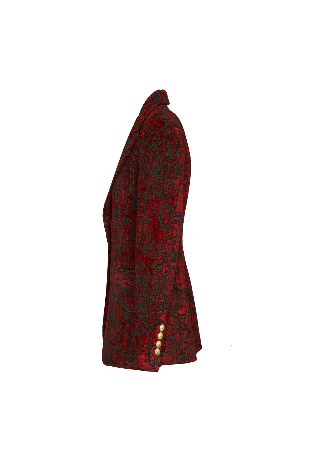 MERLOT SCOTLAND FLOWER JACQUARD BLAZER