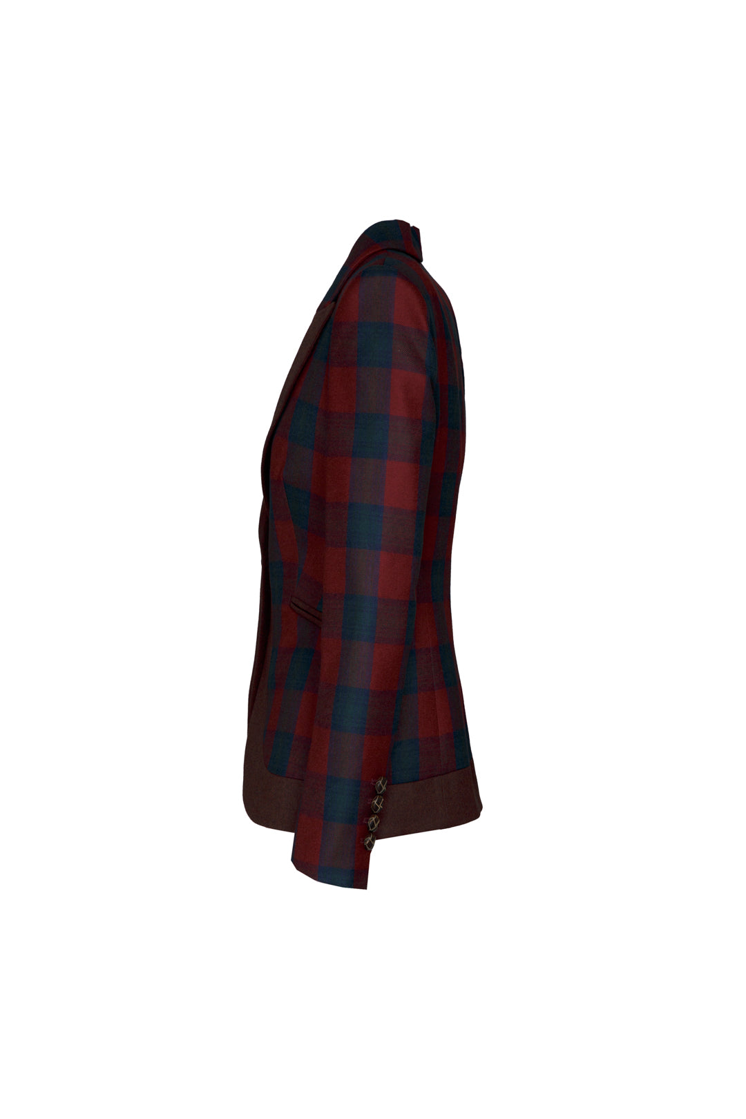 MERLOT CAMERON CLAN CHECK BLAZER