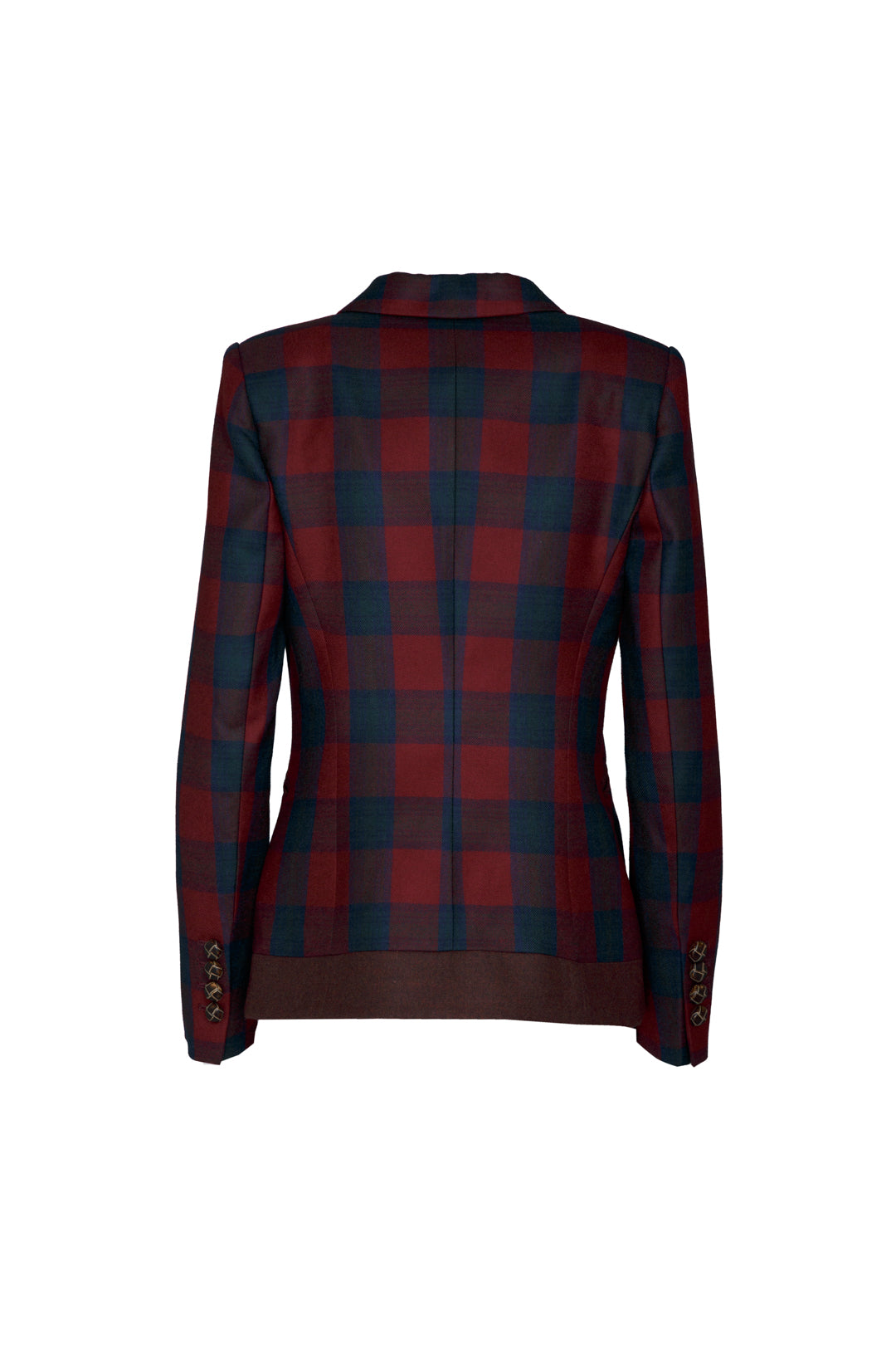 MERLOT CAMERON CLAN CHECK BLAZER