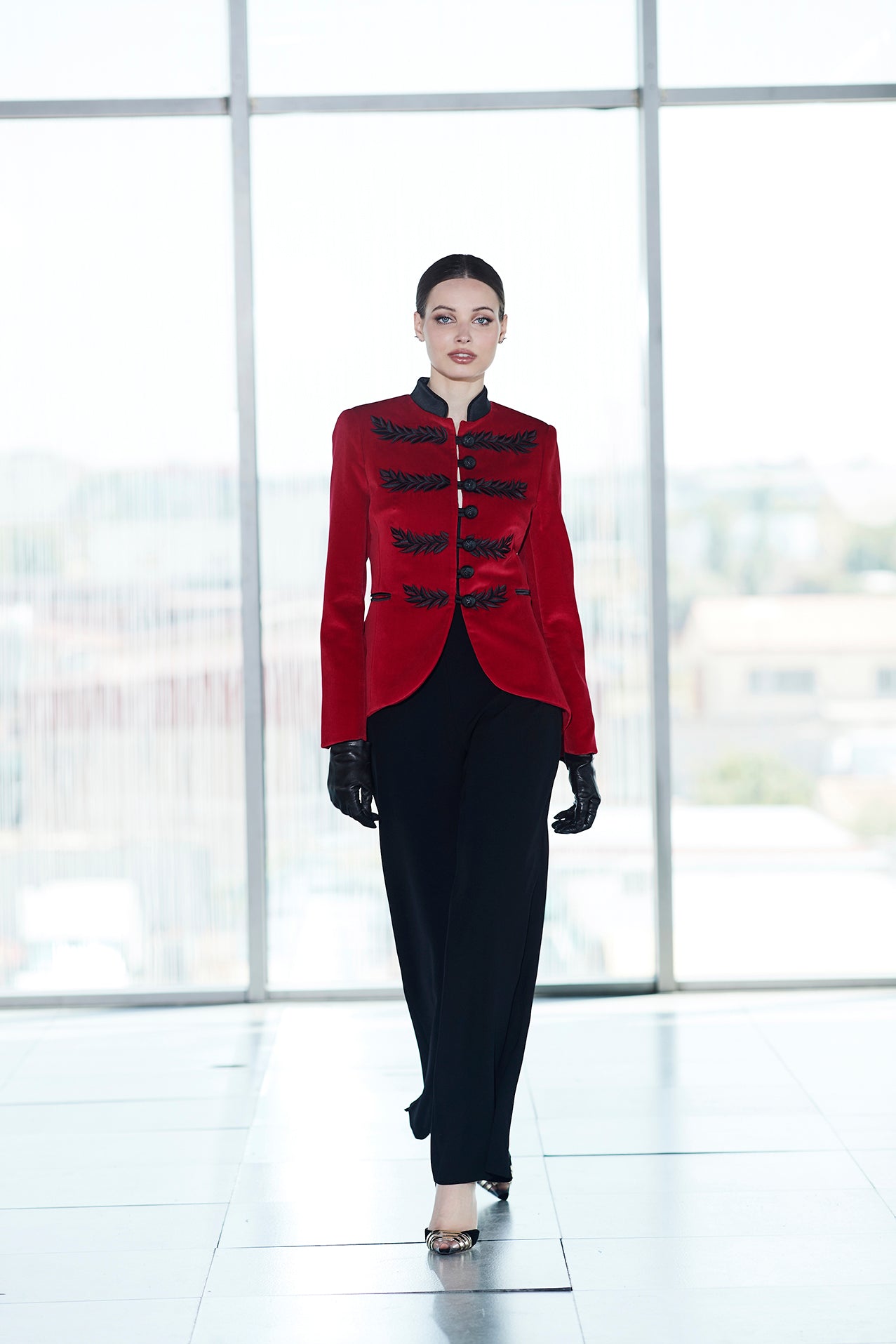 RENATA VELVET RED BLAZER