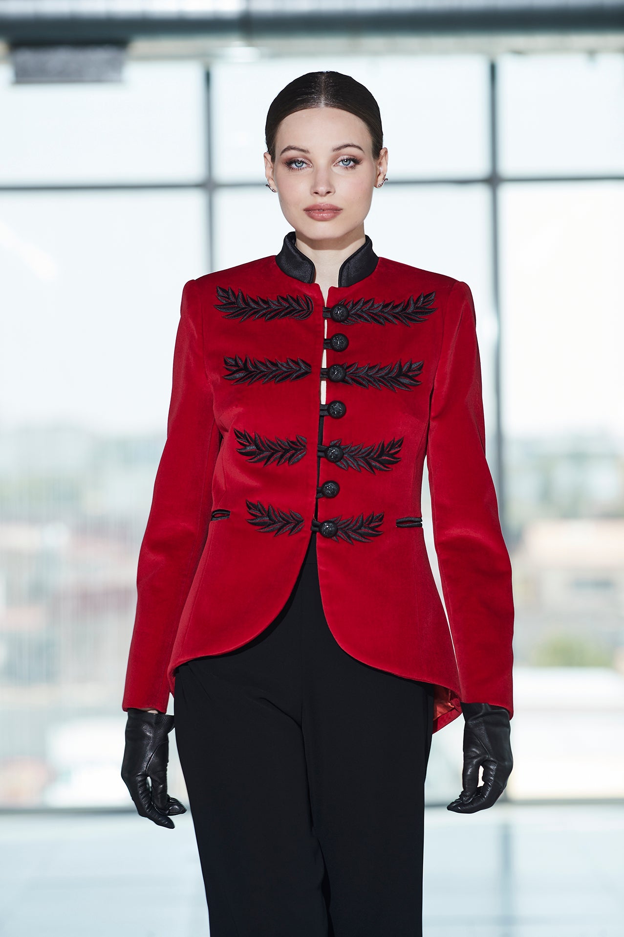 RENATA VELVET RED BLAZER
