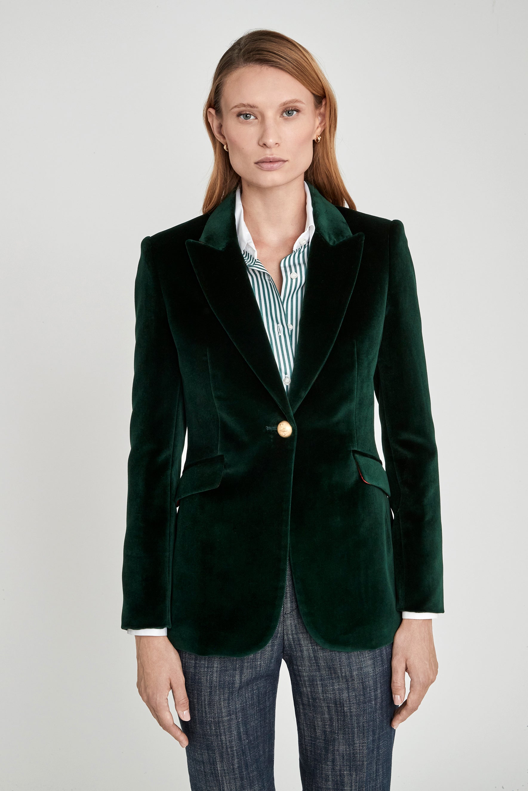 BLAZER OLIVA PARIS VELVET