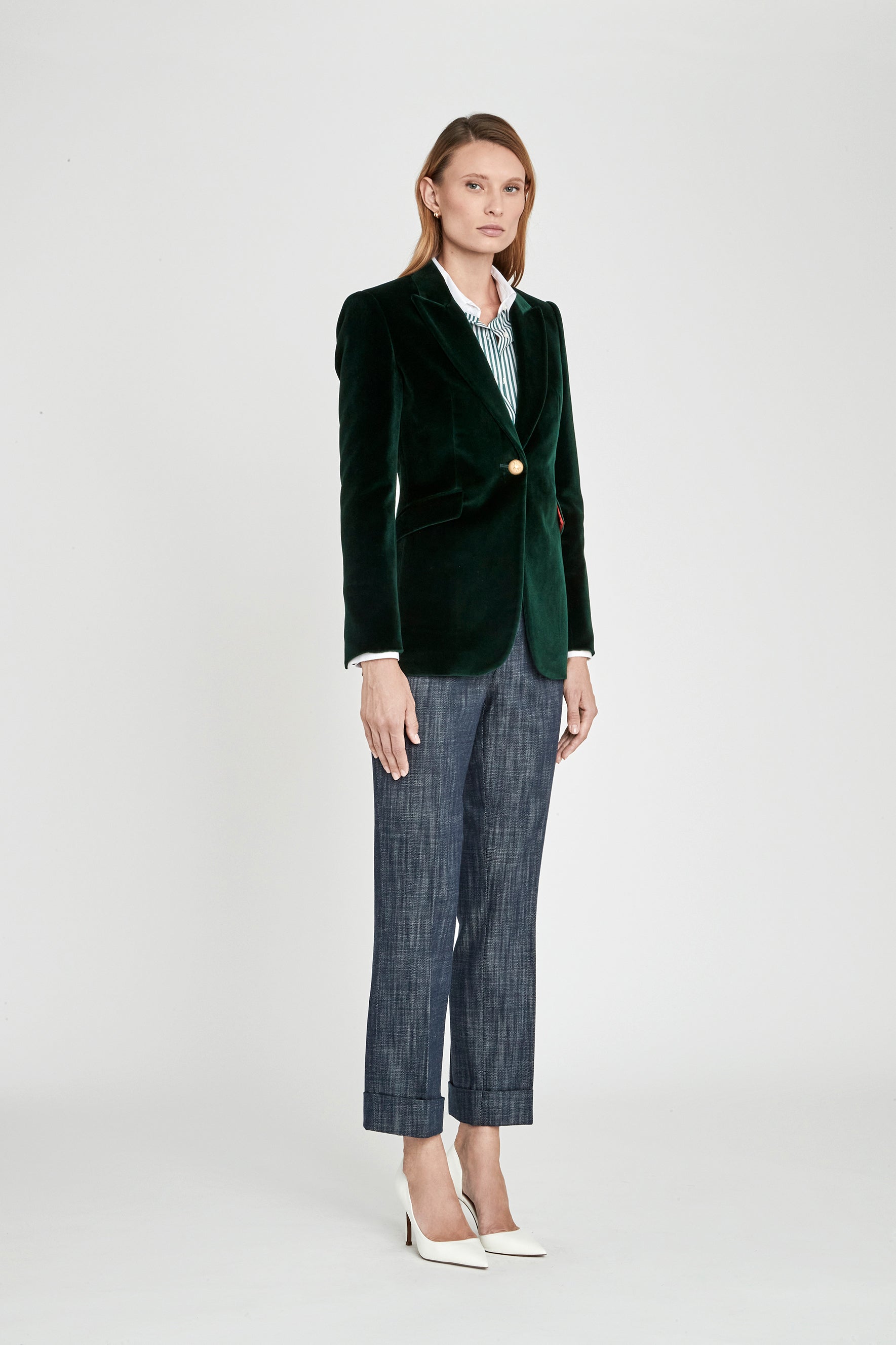 BLAZER OLIVA PARIS VELVET