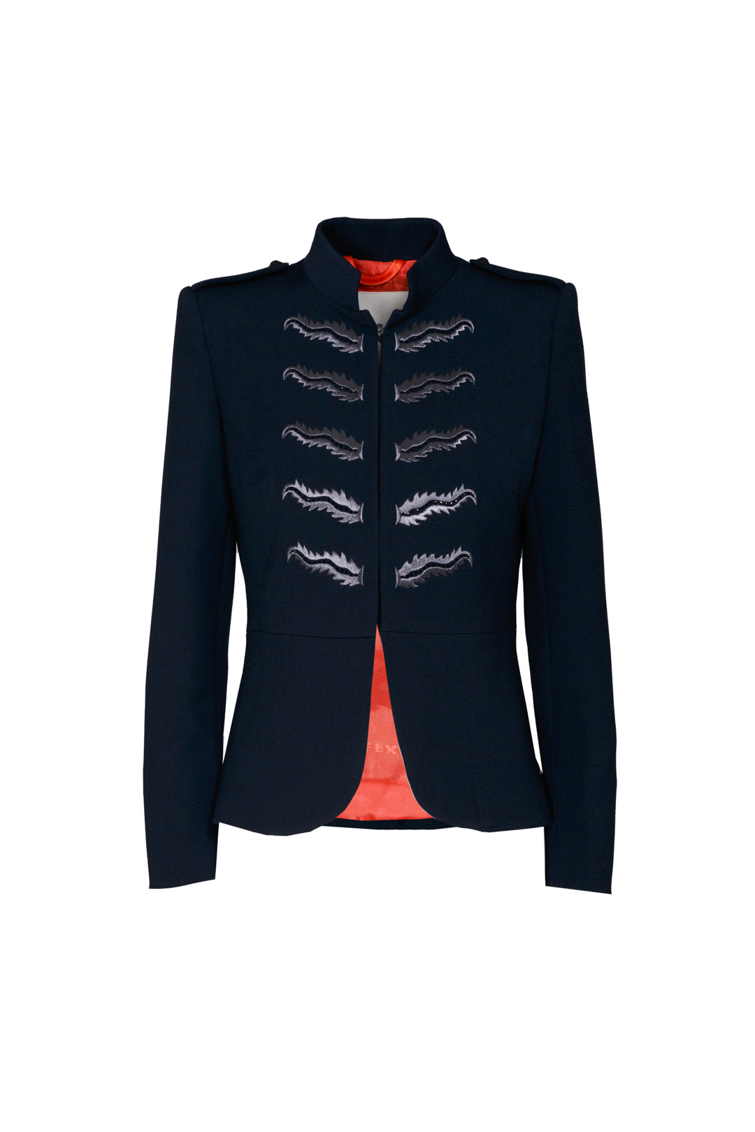 EXTREME PRIVE NAVY EMBROIDERED BLAZER